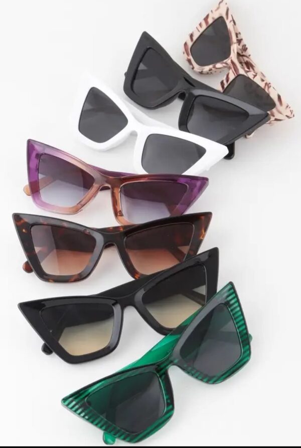 Sharp Retro Cateye Sunglasses