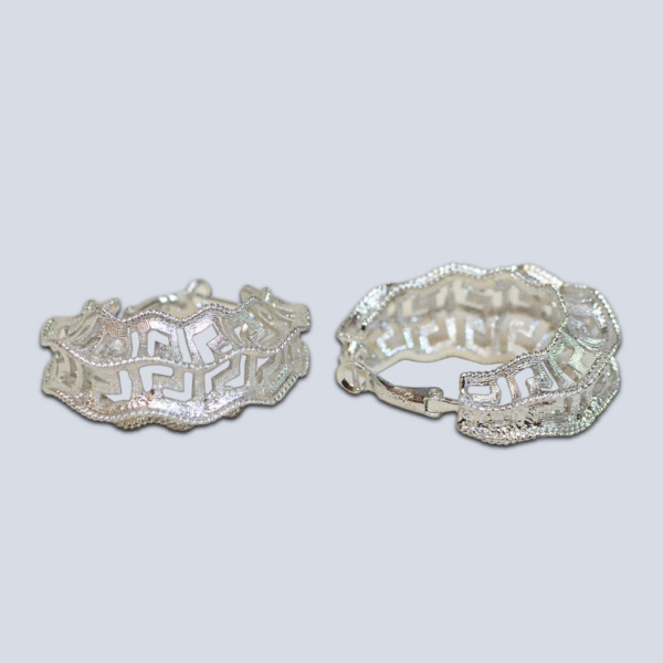 Chic Hollow Handcrafted Silver Earring